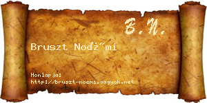 Bruszt Noémi névjegykártya