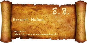 Bruszt Noémi névjegykártya