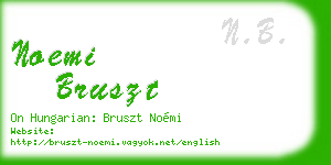 noemi bruszt business card