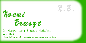 noemi bruszt business card